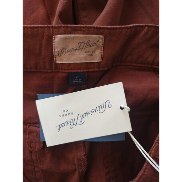 Universal Thread Womens Rust-Toned Wide-Leg Crop Pants Size 17 Cotton Blend. NWT - Picture 4 of 6